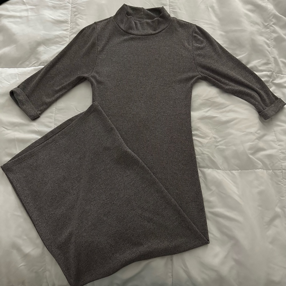 Naked Wardrobe Dress Gray Size M